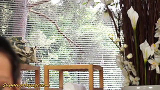 Poolboy gets slippery nuru massage sex