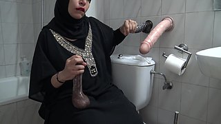 My Hot Wife Masturbates in Front of a Public Toilet