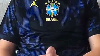 Horny Bro Caught Jerking After Soccer Practice