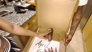 Slutty black cheerleader girls let him put his BBC in all holes POV