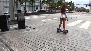 Hoverboard fun with big ass Thai GF and horny sex once home