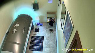 Czech Solarium 329: Model in the Solarium