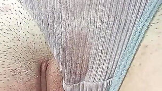 Korean Woman Sits on Top of a Cock with Her Narrow Slit, Creampie and Wet Panties