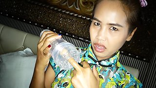 Thai Geisha's oily POV hand job on a multicultural night