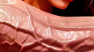 Asian - Thick Koreans - Titfuck & Blowjob Interracial Fucking - Animated Porn