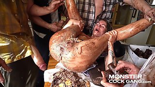 Monster Cock Gang 7.4: Stuffed, Soaked, Saturated - Her Anal Gangbang Fantasy