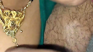 Indian Hot Bhabhi Sucking Dick in Green
