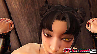 Sexy Elf in Black Latex - 3D Hentai with Close up Pussy During Side Floor Sex, Wall Doggy Style Anal, and Missionary Creampie