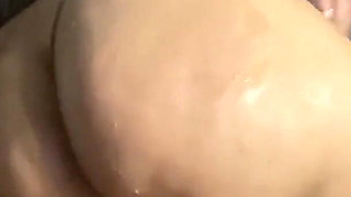 Big Booty Ebony Riding on Chair and Squirt at the End