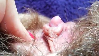 Extreme Close-Up Big Clit Orgasm: Rough Vibrator On Huge Clitoris