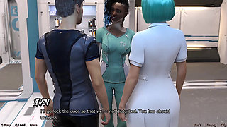 Stranded in Space - Hot Black Vitiligo Girl and Doctor Starts a Make Out Session
