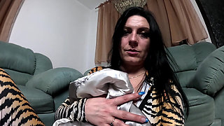 Smoking Fetish, Bomber Jacket Destruction and Dirty Masturbation in a Glossy Nylon Jumpsuit