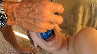 Sexy amateur blonde fingers and toys her wet pussy