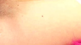 Sexy brunette wearing stockings masturbates webcam