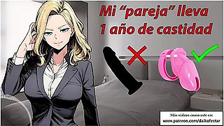 My Partner Has Been Chastity For Years. We Use Dildo, His Cock Is No Longer Needed. Erotic Story