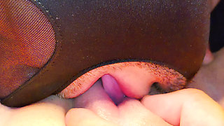 Licked that massive, shaved pussy