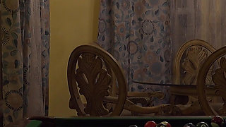 Mature Wife Big Boobs with High Heels Fucked on Pool Table to Orgasm