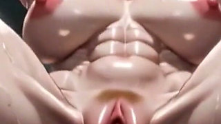 Muscular Woman Gym Bondage - Swollen Pussy Big Clit Extremely Horny