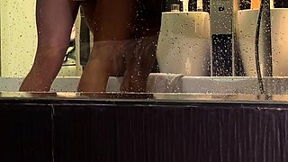 HOMEMADE SEX with BIG COCK in the SHOWER - Fucking standing