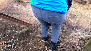 Naked Tits on the Industrial Plant