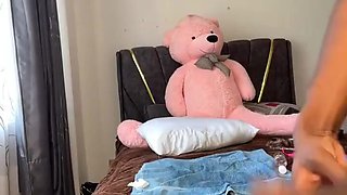 Ebony Teen's Naughty Start: Face Shot & Fist Play