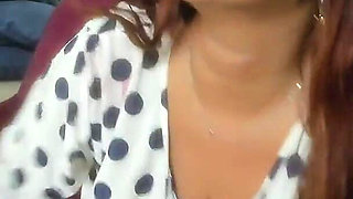 Beautiful Redhead with Glasses Wants You to Ejaculate on Her Big Tits