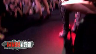 Old pierced slut gets fisted and ass fucked by huge dildo in public - MMM100