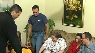 Thomas Stone Rams Candles in Mature Granny Pussies While They Suck Big Cock