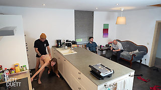 Kitchen Fuck in Front of Friends!!