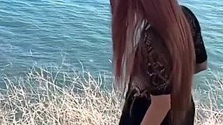 Artemisia Love Outdoor Showing Her Perfect Body and Smoking for You Guys