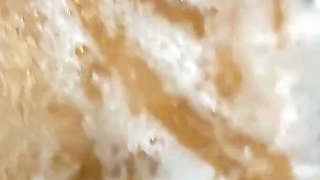 Hot Ebony Full Soap Shower Massage Her Big Ass Booty Tits