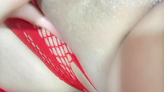 The stepsister's virgin pussy, I tease her with my huge cock and my tip