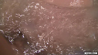 Pickups - Small Ass Brunette Electra Angel Takes Anal Fingering and Cum on Ass in the Tub with Steve Q