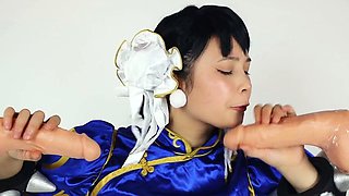 VirtualGeisha - Chun Li Takes Two Cocks Like A True Slu