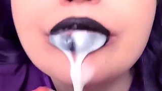 Caught the Fat Goth Nurse Masturbating