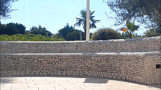 Mature Blonde Wife Dancing and Having Sex Outdoors