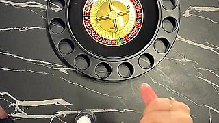 Cum Challenge Threesome CFNM for Christmas and Fun with Balls Playing and Accidental Ruined Orgasm