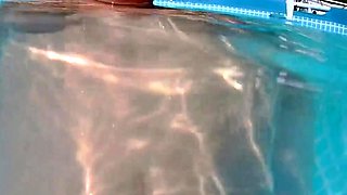 Skinny Dipping and Teasing in the Garden Pool - Amateur Teen