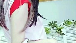 Cute Asian Chubby Teen Wild Dildo Masturbation