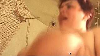 Big Booty German Granny Got Tit Fucked in Shower