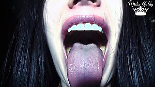 Cum Inside of Throat of Sexy Witch and Be Swallowed, Fetish!