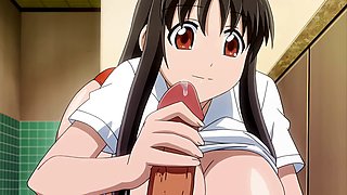 Schoolgirl Waifuengine in a steamy manga scene