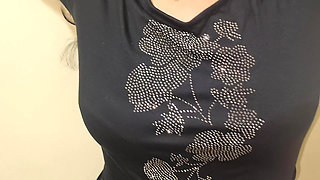 Telugu Anu Aunty in Black One Piece