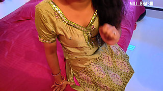 Indian newly married stepmom dirty talk with stepson sex video, Desi indian tharki stepson fuck his hot stepmom Hindi MMS