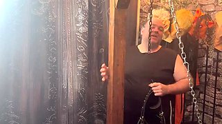 Dominant Domina Satana Teases a Hairy Bear Slave in a Bondage Lesson