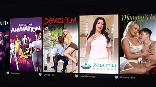 Girlsway - sneaky blondie cougar Charlie Forde slurps stepbae Lulu Chus pussy while shes gaming