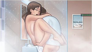 Summertime Saga Debbie Brand New Shower Sex Scene With Her Step Son
