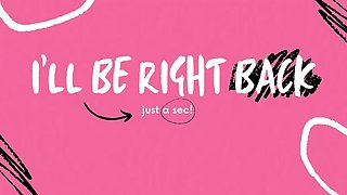 Small titted brunette Sharron with glasses masturbates