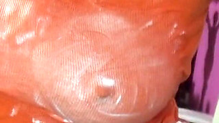 Stepauntie Trisha sploshing on the bed