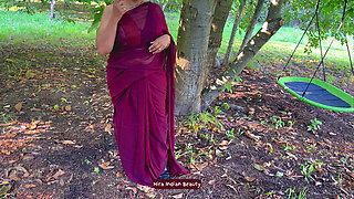 Face fucking my Best Friend's Wife. Cheating Saree Sex in Outdoor. Deepthroat Milf